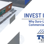 Commercial roof with Duro-Last installation, highlighting why it's Ohio's top choice for the best commercial roof, by Tusing Builders & Roofing Services.